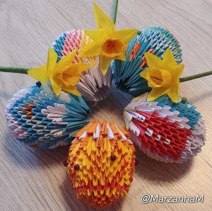 jajka wielkanocne z origami
