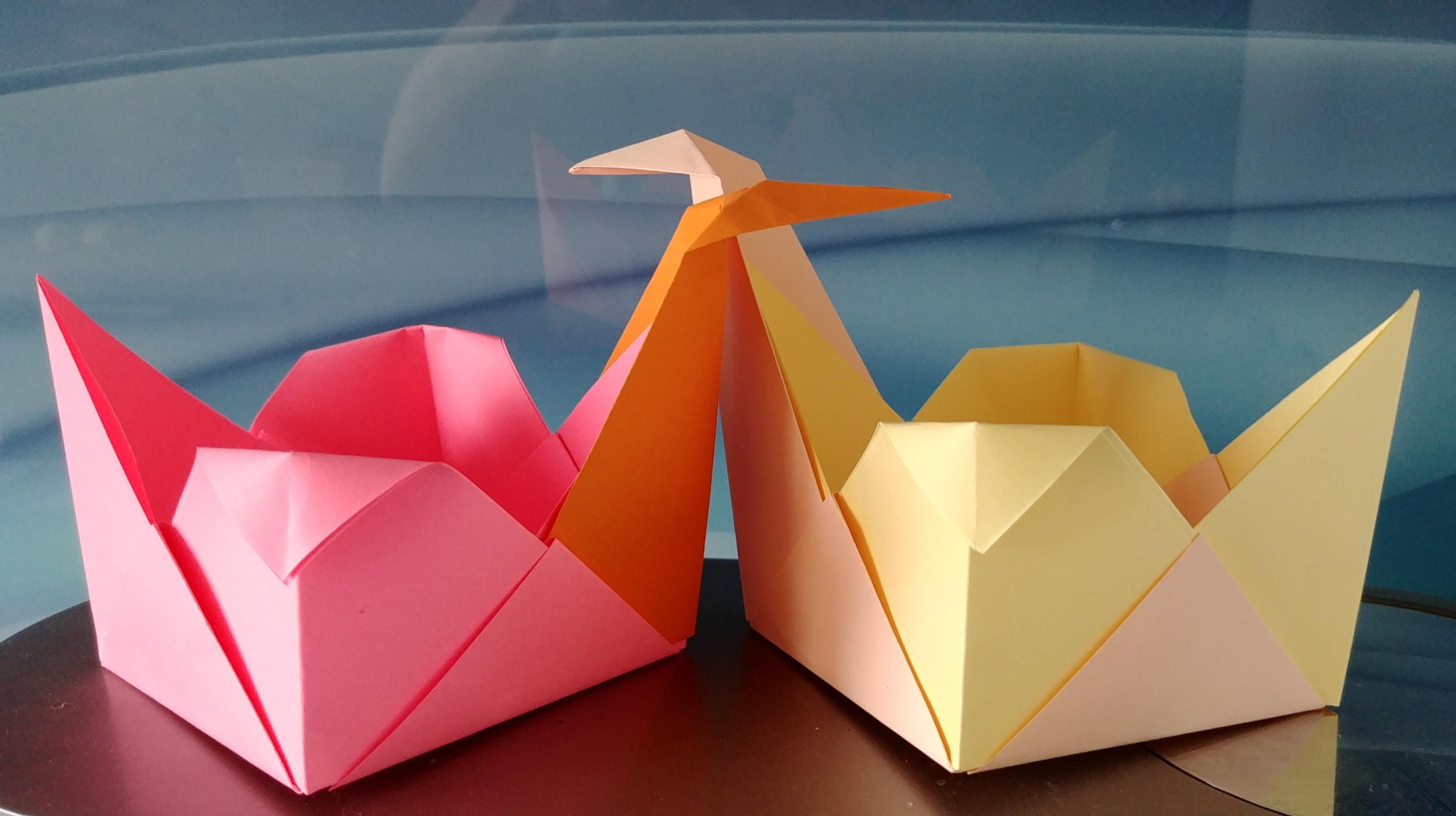 łabędź z origami